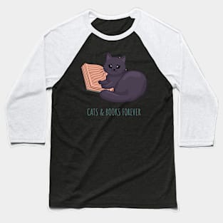 Easily Distracted by Cats and Books Baseball T-Shirt